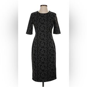 Shimmer Banana Republic Metallic Floral Midi Sheath Dress NWT Si…